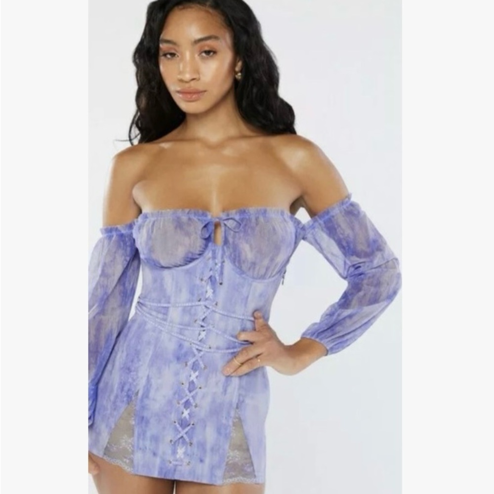 Savage X Fenty Strapless Lavender corset Dress